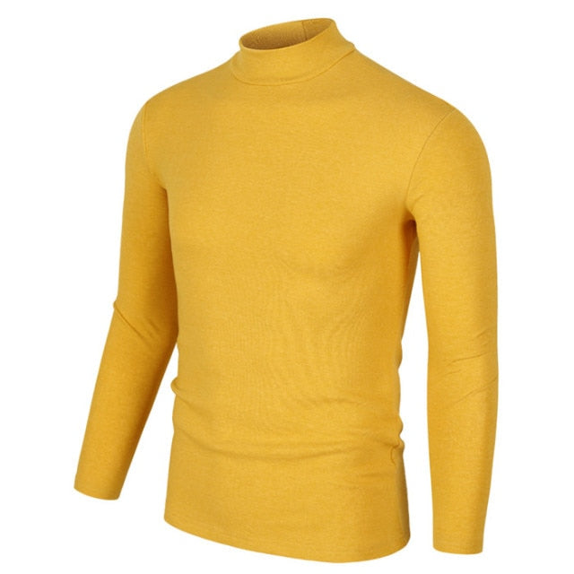 Voguable Half Turtleneck Men T-Shirt Casual Long Sleeve T Shirt Men Plus Size 6XL 5XL 4XL 3XL Fashion Fitness Tight Tee Shirt Men voguable