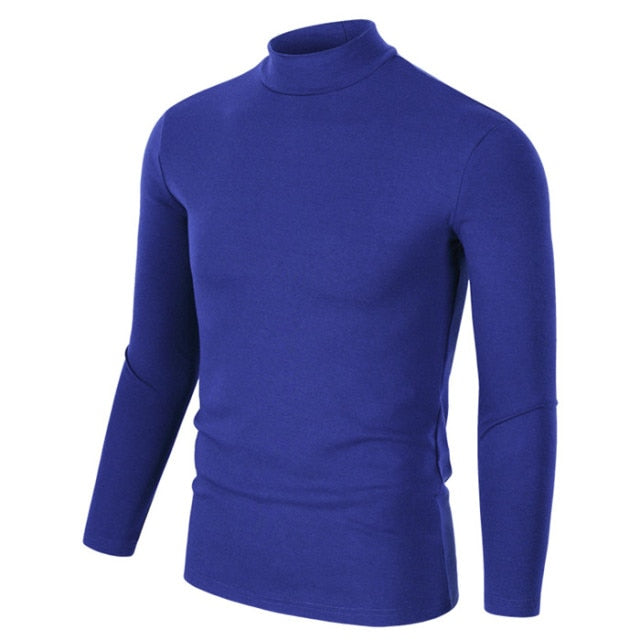 Voguable Half Turtleneck Men T-Shirt Casual Long Sleeve T Shirt Men Plus Size 6XL 5XL 4XL 3XL Fashion Fitness Tight Tee Shirt Men voguable