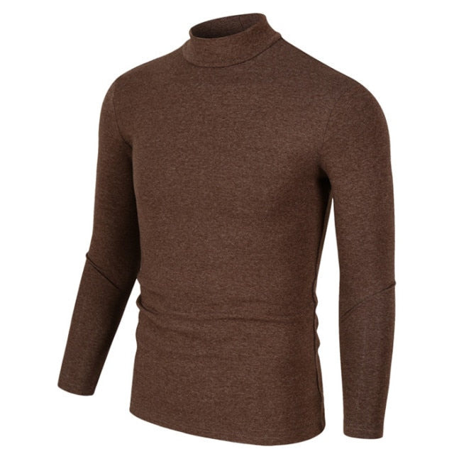 Voguable Half Turtleneck Men T-Shirt Casual Long Sleeve T Shirt Men Plus Size 6XL 5XL 4XL 3XL Fashion Fitness Tight Tee Shirt Men voguable