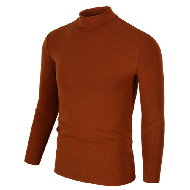 Voguable Half Turtleneck Men T-Shirt Casual Long Sleeve T Shirt Men Plus Size 6XL 5XL 4XL 3XL Fashion Fitness Tight Tee Shirt Men voguable