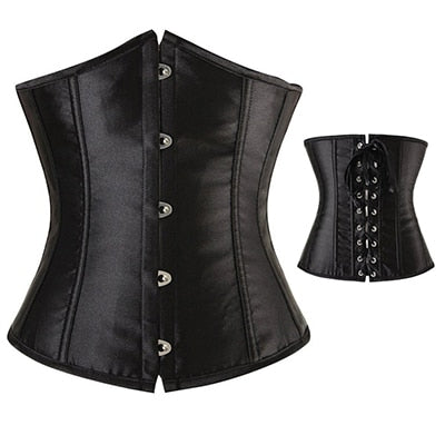 Black/White Sexy Boned Waist Trainer Brocade Corsets Bustiers Embroidery Lace Up Corselet Gothic Plus Size S-6XL Body Shaper voguable