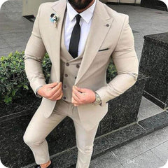 Voguable One Button Light Blue Plaid Wedding Groom Tuxedos Peak Lapel Groomsmen Mens Dinner Prom Suits (Jacket+Pants+Vest+Tie) NO:1476 voguable