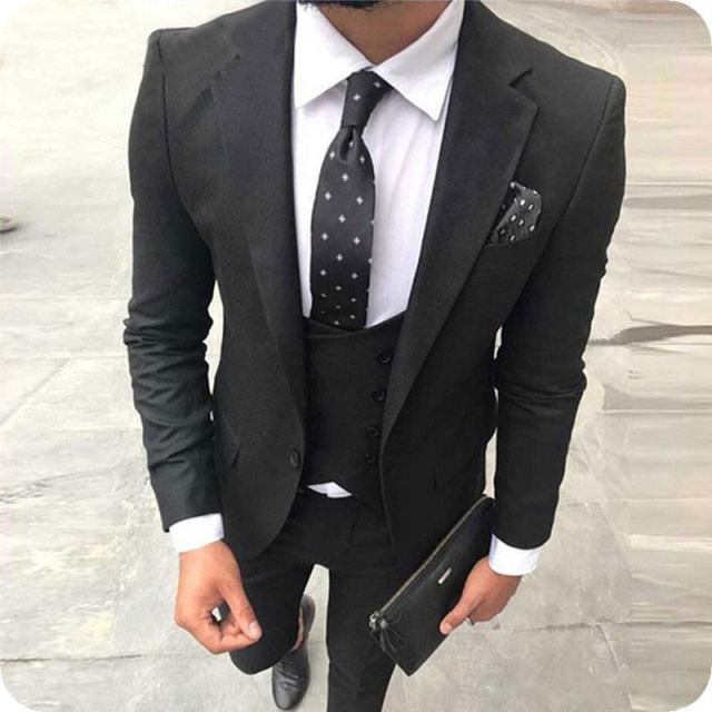 Voguable One Button Light Blue Plaid Wedding Groom Tuxedos Peak Lapel Groomsmen Mens Dinner Prom Suits (Jacket+Pants+Vest+Tie) NO:1476 voguable