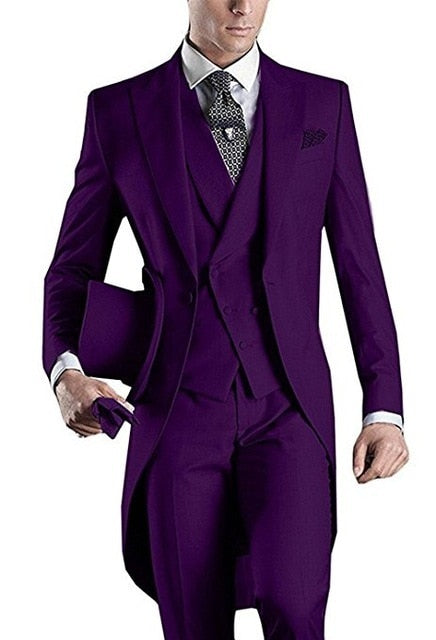 Voguable One Button Light Blue Plaid Wedding Groom Tuxedos Peak Lapel Groomsmen Mens Dinner Prom Suits (Jacket+Pants+Vest+Tie) NO:1476 voguable