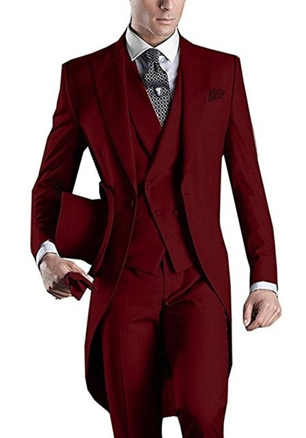 Voguable One Button Light Blue Plaid Wedding Groom Tuxedos Peak Lapel Groomsmen Mens Dinner Prom Suits (Jacket+Pants+Vest+Tie) NO:1476 voguable