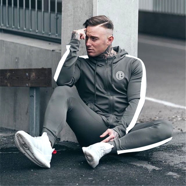 Men's Jogging Tracksuit Sports Suit Running Set Men Long Sleeve Jacket+Sweatpants Gym Wear Fitness Sweatshirt Pants 2pcs/set voguable