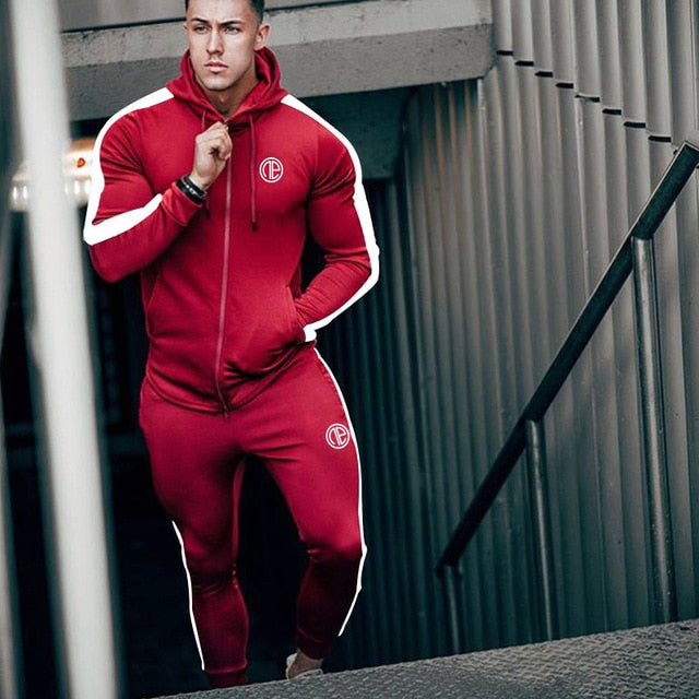 Men's Jogging Tracksuit Sports Suit Running Set Men Long Sleeve Jacket+Sweatpants Gym Wear Fitness Sweatshirt Pants 2pcs/set voguable