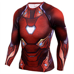 Voguable Long Sleeve Sport Shirt Men Superhero Punisher 3D Compression T Shirt Quick Dry Men's Running T-shirt Gym Fitness Top rashgard voguable