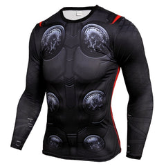 Voguable Long Sleeve Sport Shirt Men Superhero Punisher 3D Compression T Shirt Quick Dry Men's Running T-shirt Gym Fitness Top rashgard voguable