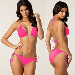 Hottest Classical Black Bikini Solid Plus Size Bikini Set XXL Bathing Suits Removable Pad Fully Lined Women Swimwear voguable