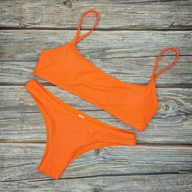 New Solid Sexy Bikini Two-Piece Swimwear Women Swimming Suit Fashion Plus Size XL Sets Swimsuit Bathing Suit Female Biquini voguable