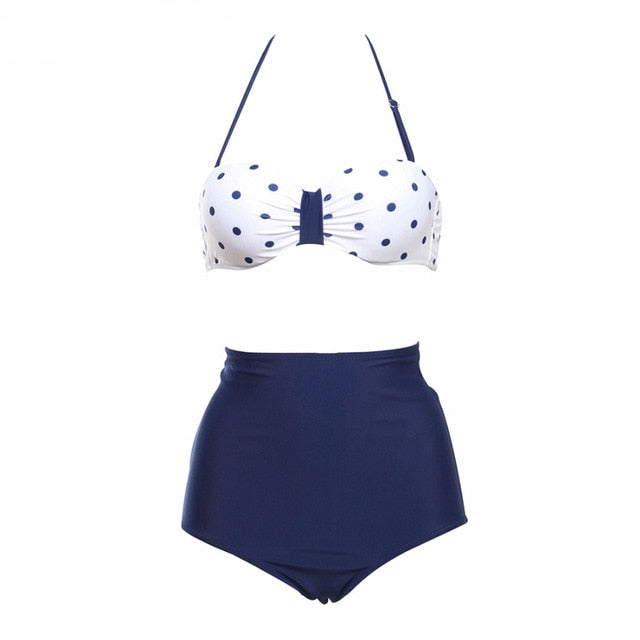 Retro Vintage bikini set Plus Size swimwear sexy push up bathing suit high waisted swimsuit for women beach wear voguable