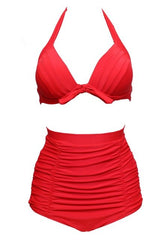 Retro Vintage bikini set Plus Size swimwear sexy push up bathing suit high waisted swimsuit for women beach wear voguable