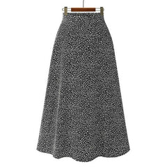 Vintage floral print chiffon skirts women Sprint Summer korean A line Pink streetwear high waist ladies midi skirt voguable