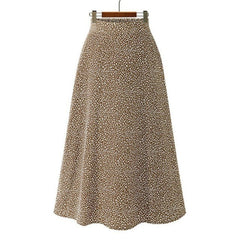 Vintage floral print chiffon skirts women Sprint Summer korean A line Pink streetwear high waist ladies midi skirt voguable