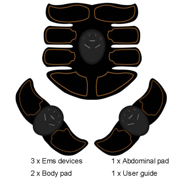 Smart Abdominal Muscle Stimulator Training EMS Abs Trainer Home Gym Trainer Fitness Gear Equipment Stimulator Muscle Exerciser voguable