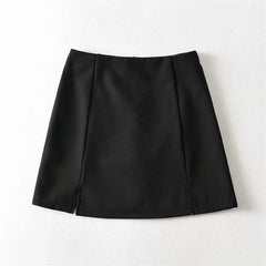 Women Mini Bodycon Skirt With Split Mini Skirt voguable