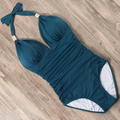 RUUHEE Push up Swimwear One Piece Swimsuit Women Black Bathing Suit Halter Top Swimming Suit Summer Beach Wear Monokini 2021 voguable
