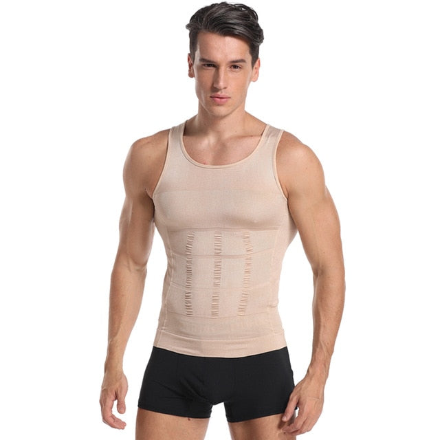 Be-In-Shape Men's Slimming Vest Body Shaper Belly Control Posture Gynecomastia Compression Shirt Underwear Waist Trainer Corset voguable