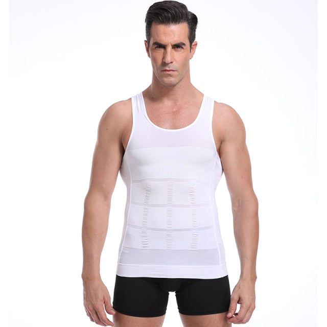 Be-In-Shape Men's Slimming Vest Body Shaper Belly Control Posture Gynecomastia Compression Shirt Underwear Waist Trainer Corset voguable