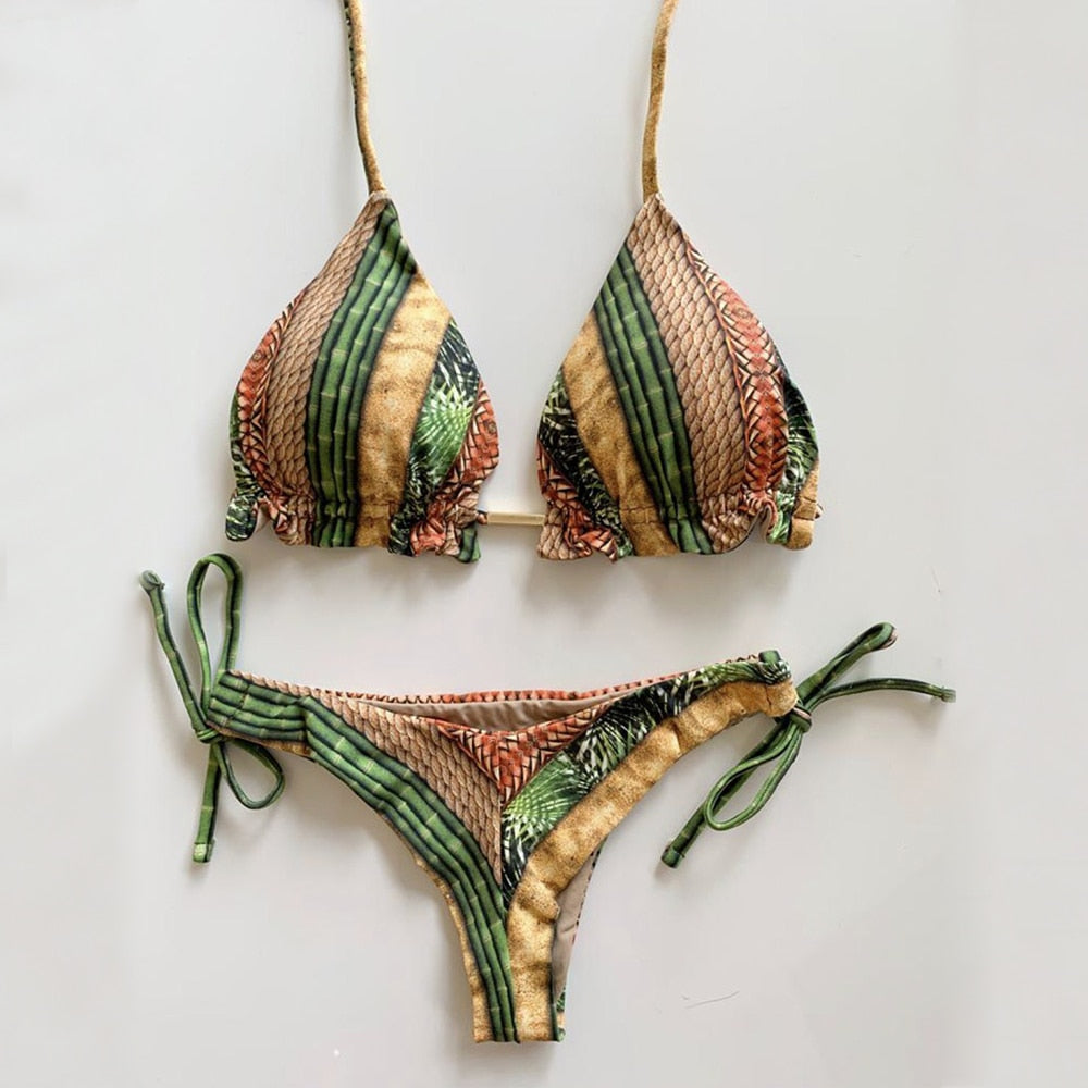 Bikini 2020 Sexy Swimwear Women Push-up Swimsuit Biquini Bathing Suit Beachwear Bandage Swim Beach Wear Brazilian Bikini Set voguable