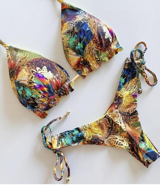 Bikini 2020 Sexy Swimwear Women Push-up Swimsuit Biquini Bathing Suit Beachwear Bandage Swim Beach Wear Brazilian Bikini Set voguable