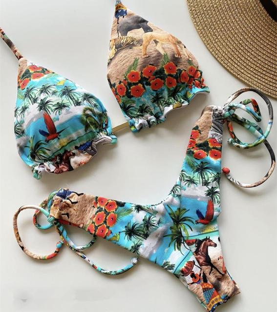 Bikini 2020 Sexy Swimwear Women Push-up Swimsuit Biquini Bathing Suit Beachwear Bandage Swim Beach Wear Brazilian Bikini Set voguable