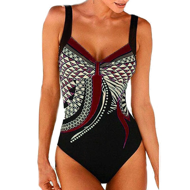 Swimwear Women 2021 One Piece Swimsuit Push Up Sexy Bathing Suit Women Swimming for Beach Wear Monokini Plus Size Swimwear 3XL voguable