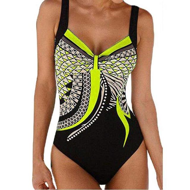 Swimwear Women 2021 One Piece Swimsuit Push Up Sexy Bathing Suit Women Swimming for Beach Wear Monokini Plus Size Swimwear 3XL voguable