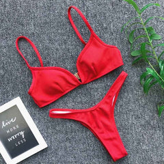 Padded Push Up Bikini Set Underwire Flower Ruffles Swimsuit For Women Sexy Solid Bandeau Female Bathing Suit 2018 Summer Biquini voguable