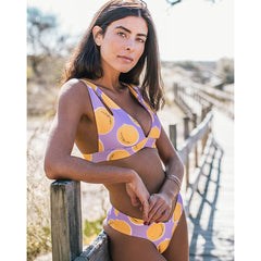 2020 Sexy Brazilian Bikini Swimwear Women Halter Push Up Bikini Set Swimsuit Female Lemon Print Bandage Biquini Bathing Suit XL voguable