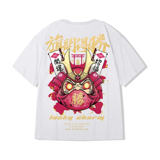 Voguable Men's T-Shirts Chinese Style Lucky Printed Short Sleeve Tshirts Summer Hip Hop Casual Cotton Tops Tees Streetwear voguable