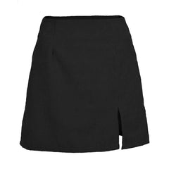 Woman corduroy skirt summer sexy mini Vintage harajuku skirts mini  slit slim high waist straight skirt ladies korean style 2020 voguable