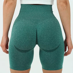 Monster Fitness Elastic Cycling Seamless Yoga Shorts Running Shorts Women Gym Short Slim Fit Shorts Fitness Workout Activewear voguable