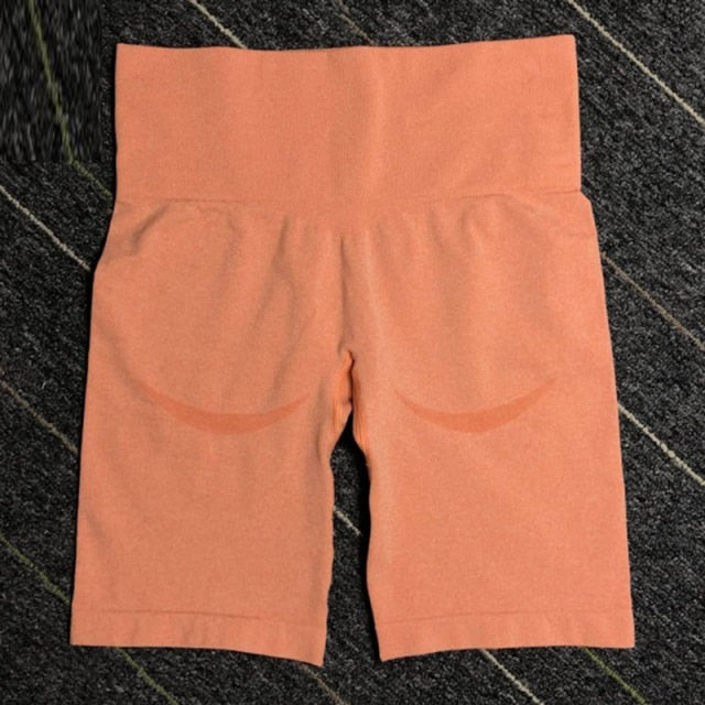 Monster Fitness Elastic Cycling Seamless Yoga Shorts Running Shorts Women Gym Short Slim Fit Shorts Fitness Workout Activewear voguable