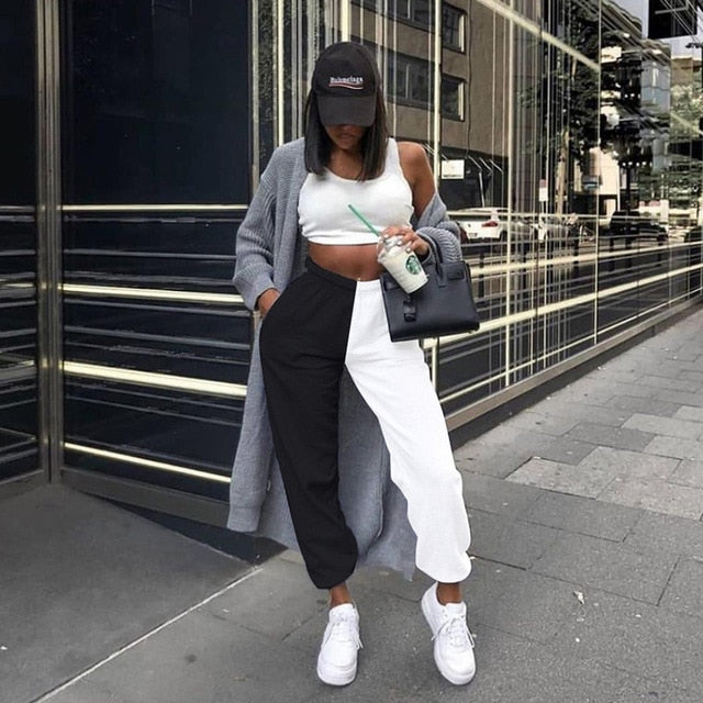 Lusofie Harajuku Joggers Wide Leg SweatPants Women Trousers High Waist Pants Streetwear Korean Casual Pant Femme Fall New 2020 voguable
