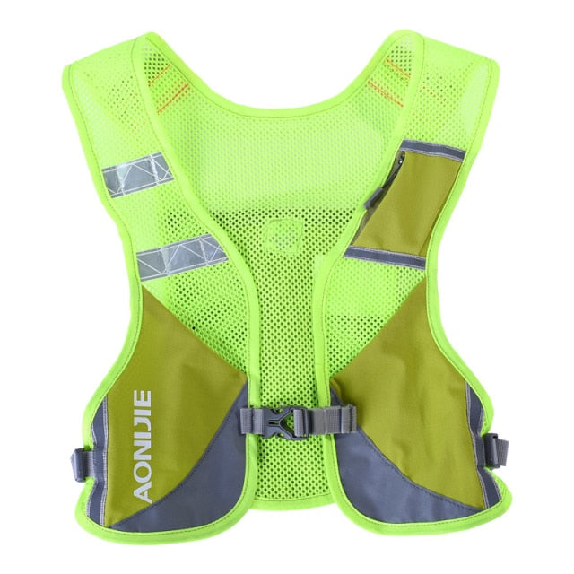 AONIJIE E884 Reflective Hydration Pack Backpack Rucksack Bag Vest Harness Water Bottle Hiking Camping Running Marathon Race voguable