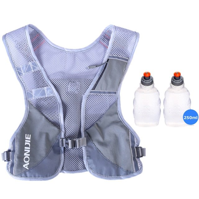 AONIJIE E884 Reflective Hydration Pack Backpack Rucksack Bag Vest Harness Water Bottle Hiking Camping Running Marathon Race voguable