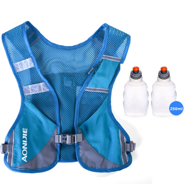 AONIJIE E884 Reflective Hydration Pack Backpack Rucksack Bag Vest Harness Water Bottle Hiking Camping Running Marathon Race voguable