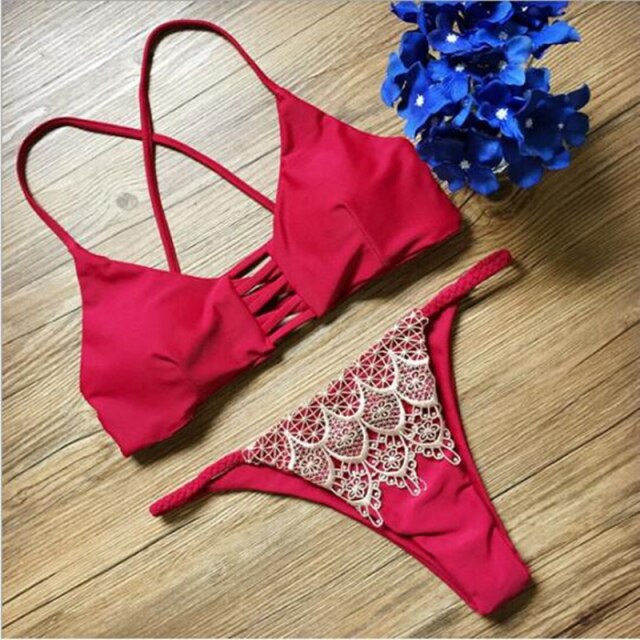 Bandage Sexy Brazilian Bikini Biquini Praia Swimwear Women Hot Swimsuit Traje De Bano Mujer Maillot Femme Monokini Badpak Dames voguable