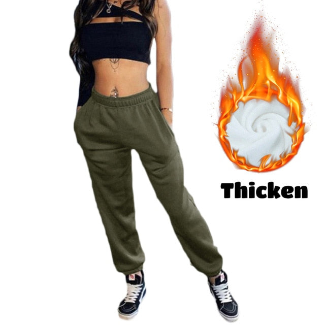 Lusofie Wide Leg SweatPants Harajuku Joggers Fall New 2021 Women Trousers High Waist Pants Streetwear Korean Casual Pant Femme voguable