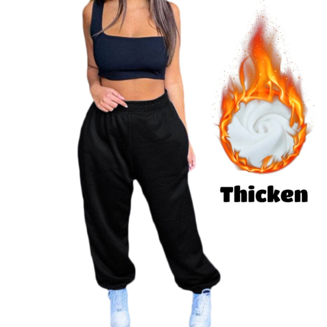 Lusofie Wide Leg SweatPants Harajuku Joggers Fall New 2021 Women Trousers High Waist Pants Streetwear Korean Casual Pant Femme voguable