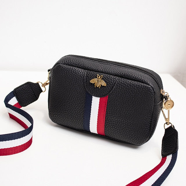 Wholesale Bee Women's Shoulder/Crossbody Bag Stripe Zipper Fashion Belt Wholesale 2020 New Style Mini Purse voguable