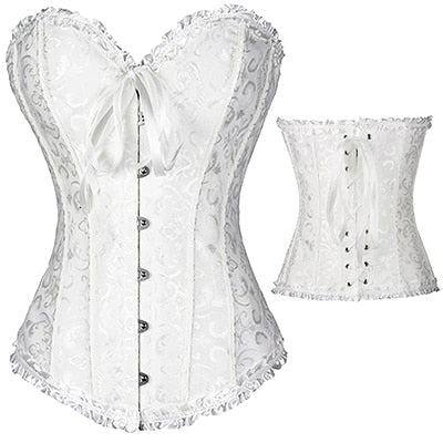 Plus Size Bustier Corsets Gothic Lace Up Binders and Shapers Overbust Body Shapewear Women Sexy Slimming Waist Trainer Boned 6XL voguable
