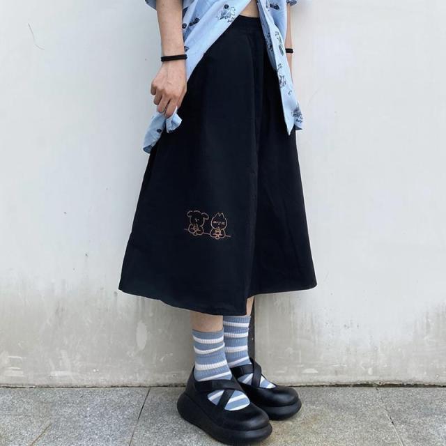 Autumn Women Skirts high waist student Korean Style Dark vintage Ruffle Long A-line skirts women fashion 2022 voguable