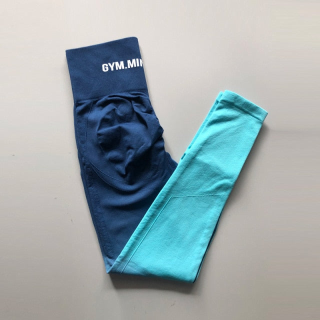 New ombre seamless leggings for women high waist yoga pants sexy booty legging scrunch butt pink fitness legging sports tights voguable