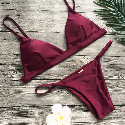 Bandage Sexy Brazilian Bikini Biquini Praia Swimwear Women Hot Swimsuit Traje De Bano Mujer Maillot Femme Monokini Badpak Dames voguable