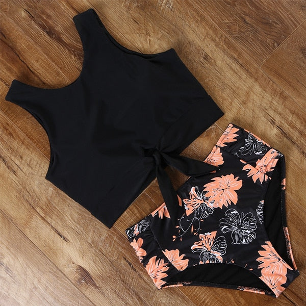 High Waisted Swimsuit Bikini 2021 Push Up Swimwear Women Sexy Bathing Suit Female Vest Bikini Set Leopard Swim Suit Beachwear voguable