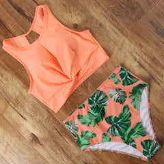 High Waisted Swimsuit Bikini 2021 Push Up Swimwear Women Sexy Bathing Suit Female Vest Bikini Set Leopard Swim Suit Beachwear voguable