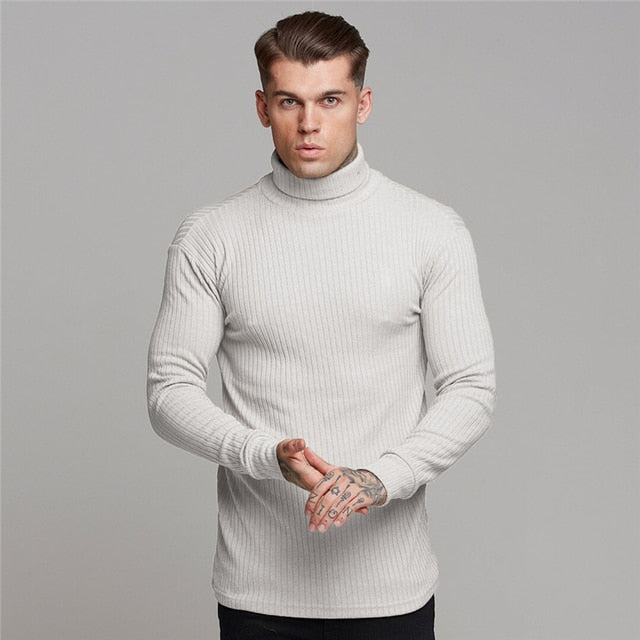 Voguable 2021 Autumn Fashion Men's T-shirt Sweater O-Neck Slim Fit Knittwear Mens Long Sleeve Pullovers Tshirts Men Fitness Pull Homme voguable
